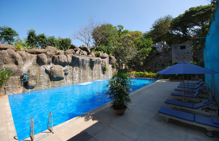 waterfall swimming pool